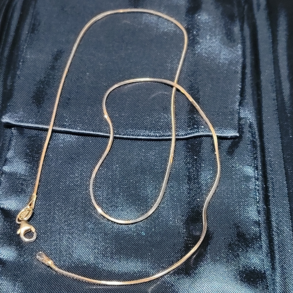 14k baby square snake chain